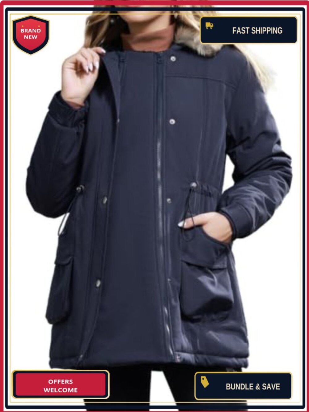 Maternity Winter Parka with Detachable Zip Panels for Baby Wearing 3-in-1
